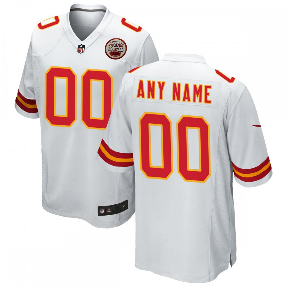 Kansas City Chiefs Nike Custom Game Jersey - White-Profan Arena